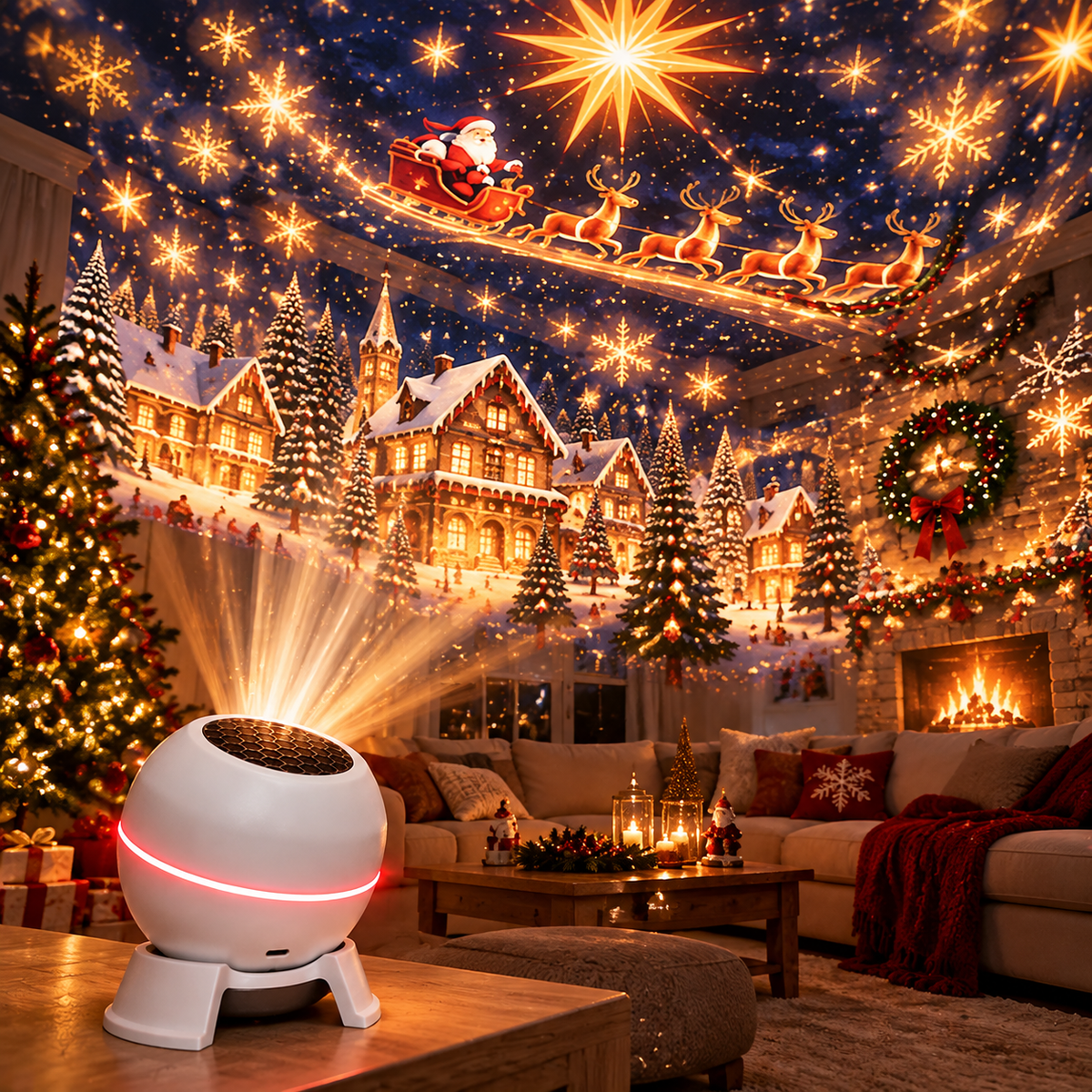 Offizieller Shop | 🎅💕🎄 SCNDR® intelligenter holografischer Projektor (HD Smart Dynamic 5D)
